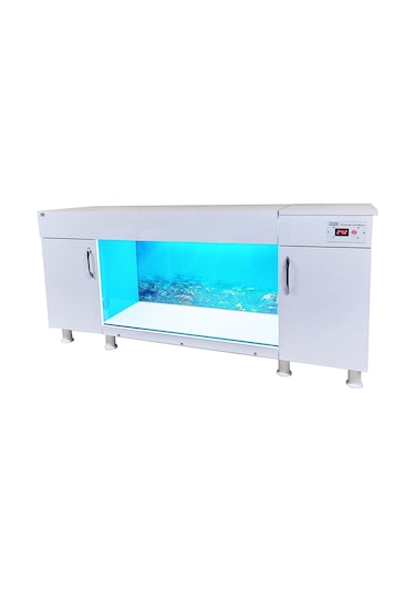 Kanki Pet Yan Sumplı Beyaz Tv Ünitesi Akvaryum 160 CM