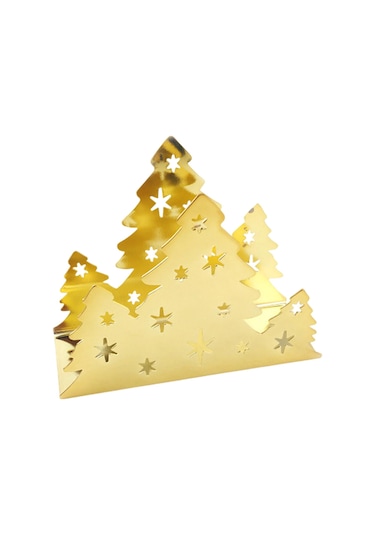 Homyl Mutfak Restoran Otel Için Yılbaşı Peçete Tutucu Altın