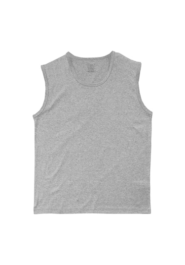 Siyah Erkek Düşük Kollu T-Shırt-Siyah