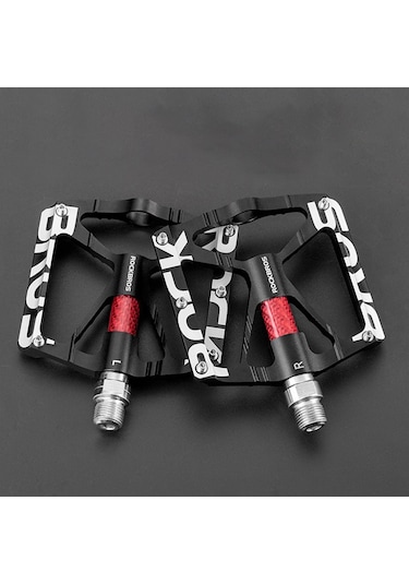 Rockbros K307t Ultralight Bisiklet Pedalları Geniş Platform Mtb Dağ Bisikleti Yansıtıcı Bisiklet Rulman Pedalları Siyah