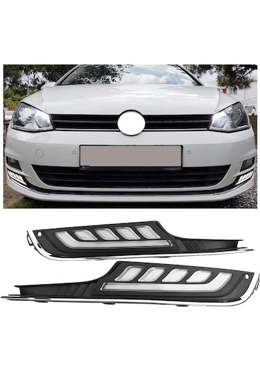Volkswagen Golf 7 Sis Lambası Çerçevesi Ledli
