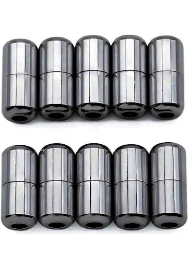 Vidalı Platin Renk 5 Çift Ayakkabı Bağcık Ucu Platin