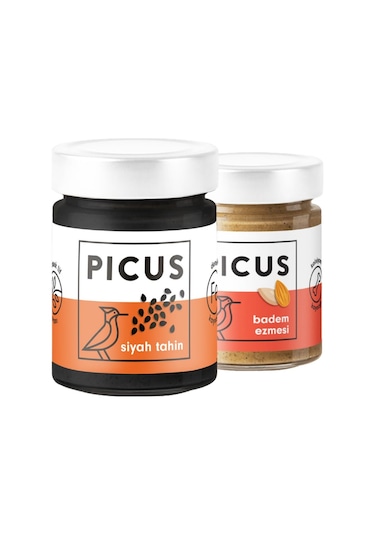 Picus Siyah Tahin 210 G + Badem Ezmesi 195 G