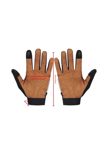 Ranyeek Bisiklet Ve Motosiklet Eldiveni: Tam Parmak, Kaymayan, Nefes Alabilir, Titreşim Emici, Dokunmatik Uyumlu, Gece Güvenliği Sağlayan Reflektif Şeritler. Çok Renkli