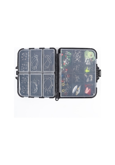 Ranyeek 188 Parça Metal Ve Plastik Balıkçılık Aksesuar Seti: Ağırlık, İğne, Dairesel Döner, Kayar Kesici İle Depolama Kutusu Ve Balıkçılık Pensi T0183-2