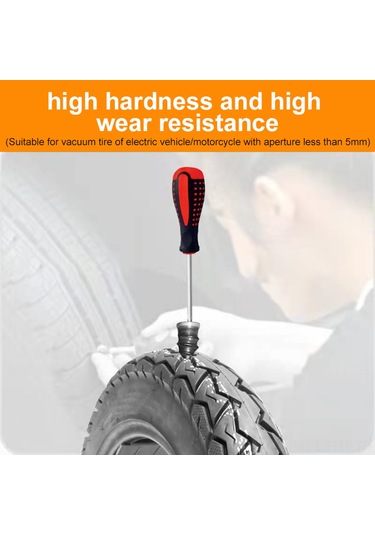 Hangfox 10 Adet Motosiklet Elektrikli Araç Lastik Tamir Mantarı Çivi - Hızlı, Parça Olmadan Tamir - Mantar Tipi - Küçük Boy