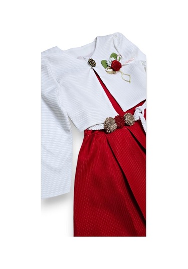 Bolero Hırkalı Kız Çocuk Elbise Sarı