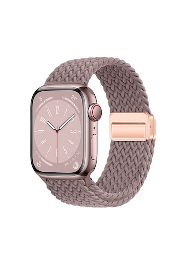 Watch 7 41mm Mkst Krd-134 Örgü Tasarımlı Hasır Kordon Strap Kayış - Mor