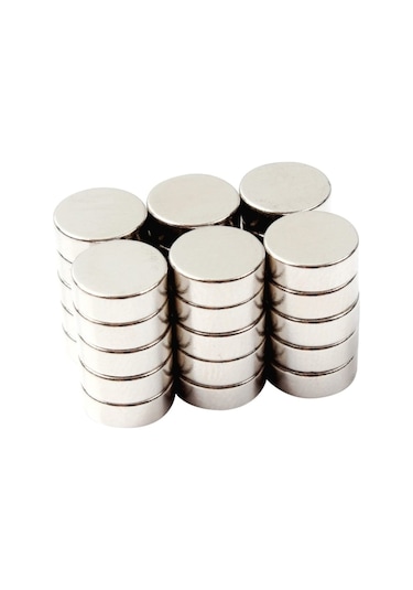 30 Adet Çap 8Mm X Kalınlık 3Mm Güçlü Yuvarlak Neodyum Mıknatıs
