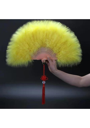 Pembe Tüy Katlanır Yelpaze Japon Tatlı Peri Kız Gotik Mahkeme Dansı El Yelpazesi