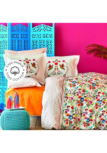 Karaca Home Parlin Çift Kişilik Nevresim Takımı Fuşya