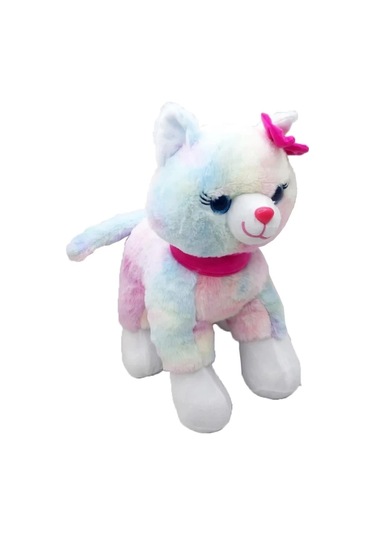 Pembe Tokalı Kedi Peluş 30 Cm Abyss