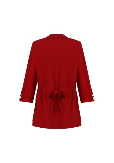 Kadın Apalet Detaylı Blazer Ceket Frn70703 Kırmızı1 Kırmızı