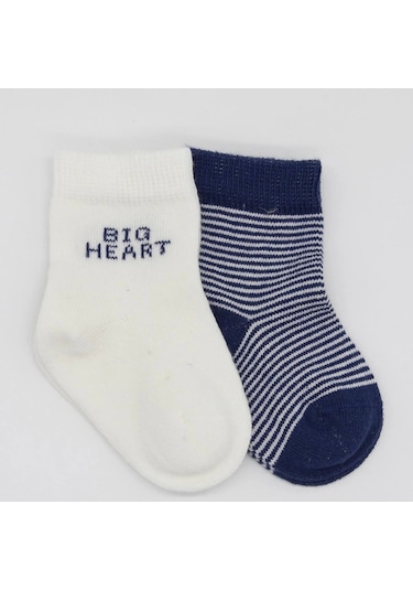 Bistyle Big Heart Penye Soket Çorap 2'li Bs10117 Lacivert Lacivert