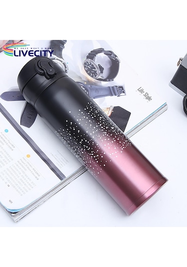 Termos Yıldızlı Gökyüzü Desenli Güzel Degrade Vakum Bardak