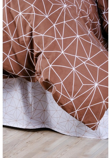 Aytunç Lotus %100 Pamuklu Tek Kişilik Nevresim Takımı 160x220 Cm Kahve