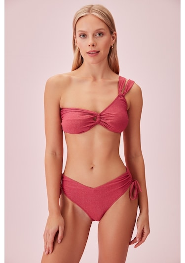 Suwen Yanı Büzgülü Bikini Alt Sb24415a142 Gülkurusu