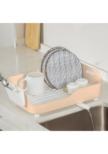 Porsima Akl-060 Bej Lüks Tabaklık Bulaşıklık Bulaşık Sepeti