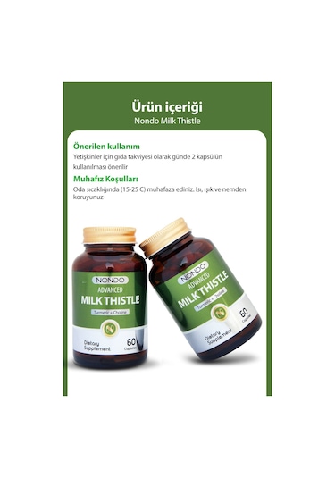 Nondo Milk Thistle 60 Kapsül