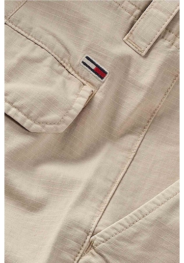 Tommy Hilfiger Erkek Tjm Ryan Cargo Pantolon - Bej Newsprint