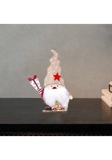 Lijinxu Yılbaşı Baba Heykeli Şömine Yıldızlı-13x4x18cm