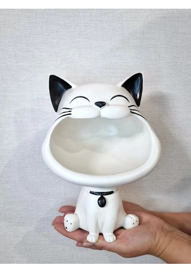 Cre Art Kedi Şekerlik Vazosu Şekerlik Dekoru İç Mek 482038724 Siyah