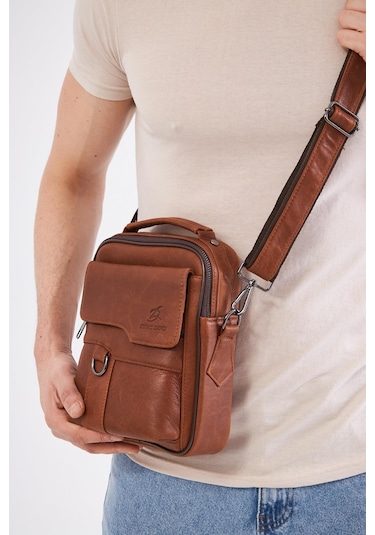 Derinss Deb5121 Hakiki Deri Taba Erkek El Ve Omuz Çantası 001