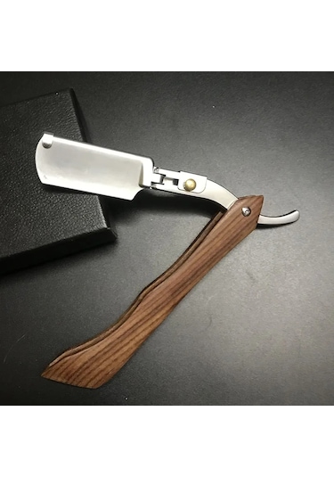 Berber Tıraş Düz Jilet Klasik Manuel Berber Jilet Katlanır Bıçak Erkekler Razorand Bag A