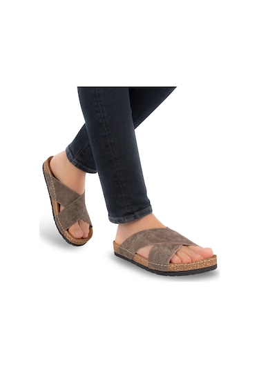 Muya Plus Anatomik Taban Erkek Terlik Vizon 41 Vizon