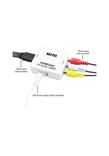 Hdmi To Av Rca Tos Çevirici Dönüştürücü Adaptör