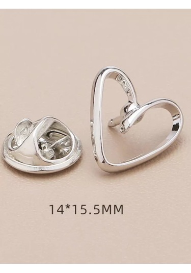 Olfil Broş-mini Kalp Işıltı Minimalizm 210698582 Gri