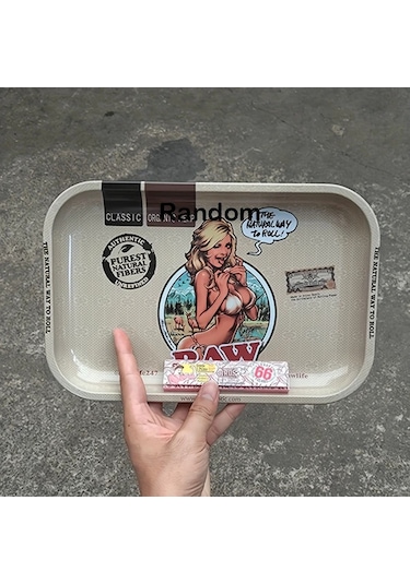 Willowhaven Sarı Rulo + Tuvalet Kağıdı 70ler 80ler Retro Metal Sigara Tepsisi Yıkanabilir