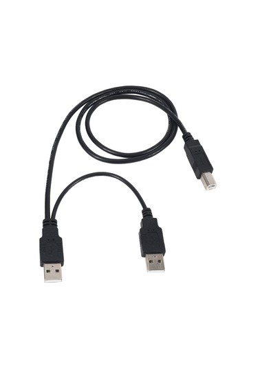 Nayomiglow Çift Usb 2.0 Erkek - Standart B Erkek Y Kablosu 80 Cm Yazıcı, Tarayıcı Ve Harici Sabit Disk Sürücüsü İçin