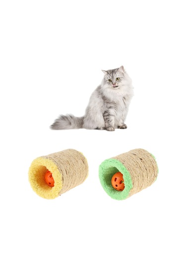 Homyl Pet Kedi Sisal Tırmalama Direği Küçük İçi Boş