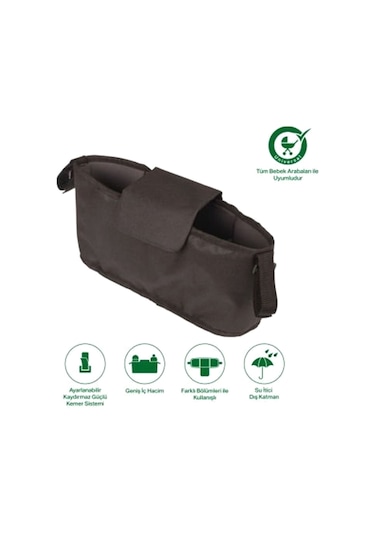 Been Bebek Arabası Organizer Çanta Siyah