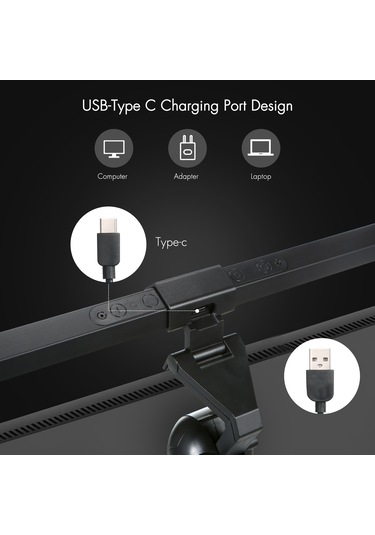 Neoglint D C5v 84led Monitör Ekran Işığına Duyarlı Siyah