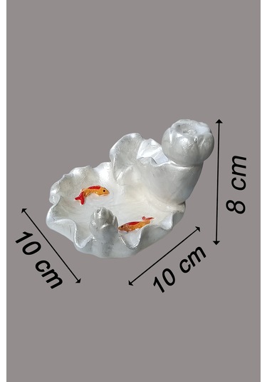 Havuzlu Ve Balık Figürlü Geri Akış Şelale Tütsülük İnci Rengi