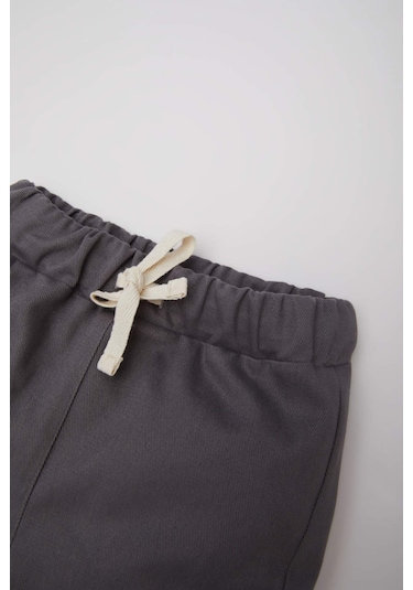 DeFacto Erkek Bebek Beli Paçası Lastikli Cepli Gabardin Pantolon E2010A525SPGR452 Gri