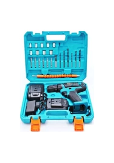 Maxstar 24V 5 Ah Li-ion Çift Akülü Şarjlı Matkap Vidalama + 23 Parça Set