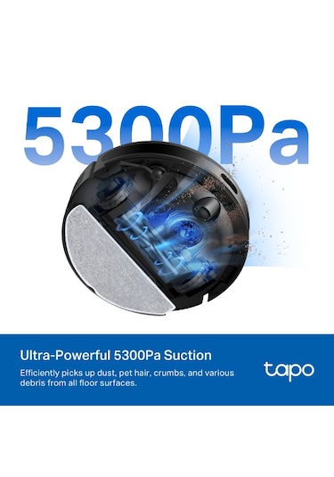 TP-Link Tapo RV20 Max 5300Pa Vakum MagSlim LiDAR Navigasyon Robot Süpürge ve Paspas