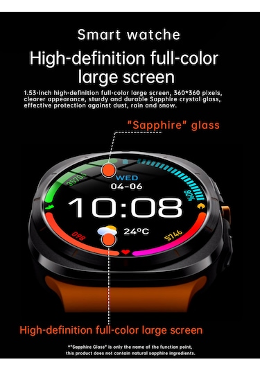 Kalobee SK 7 Ultra Amoled 47 MM 2 Kordonlu Akıllı Saat (İthalatçı Garantili)
