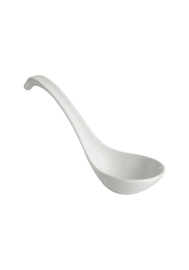 Novahub Luolili Kemik Çini Büyük Seramik Yuvarlak Kaşıklar Çorba İçin Uzun Kaşık Kepçe B B B