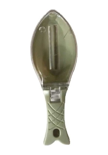 Kapaklı Manuel Balık Ölçekleyici Aracı - Mutfak Ölçekleyici, Yeşil Yeşil