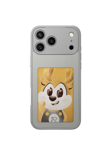 İphone 17 Pro Dört Renkli E-mürekkep Ekran Telefon Kılıfı - Gri Gri