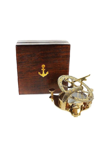 Pusulalı Güneş Saati Dekoratif Hediyelik