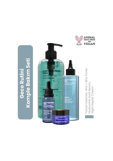 Cosmogenesis Labs Yoğun Nemlendirici ve Onarıcı Gece Bakım Set﻿﻿i