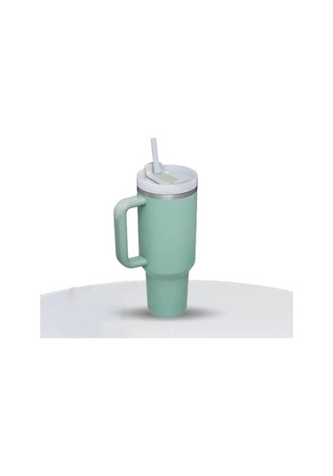 Pazly 40oz Çift Vakumlu Paslanmaz Çelik Termos - Seyahat, Buzlu/sıcak İçecek, Sap Ve Pipetli