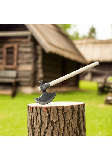 Kayı Iyı Damgalı Nacak, Ay Balta - Çekiç Başlı, Küçük Boy, Ahşap Saplı 40 Cm
