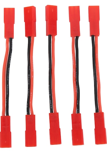 Geekyou Rc Jst Female-jst Female Adaptör Kablosu 22awg, 5cm Uzunluk, Plastik-bakır Malzeme, 5 Adet, Motor Esc Dönüştürme İçin Güvenli Bağlantı
