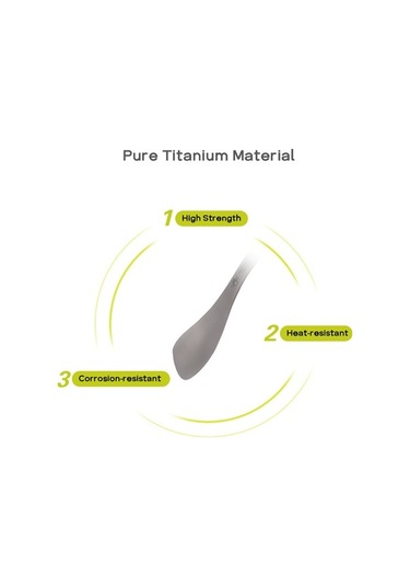 Pazly Titanyum Pirinç Kaşığı - 19.5x7cm, 73g Hafif, Dayanıklı, Çok Renkli Seçenek Çok Renkli